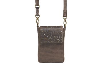 Image of Gun Tote'n Mamas Concealed Carry X-Body Smartphone Pouch, Distressed Leather, Brown, GTM-CZY/07