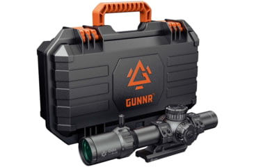 Image of GUNNR Odin 1-10x28mm 34mm Tube FFP LPVO Rifle Scope with Mount and Case, Black, GUNBOXS24