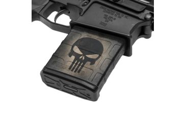 Image of GunSkins AR-10 Magazine Skin, Skull Black, ar-10-mag-skin-skull-black