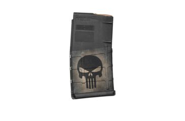 Image of GunSkins AR-10 Magazine Skin, Skull Black, ar-10-mag-skin-skull-black