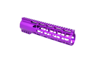 Image of Guntec USA 10in AIR-LOK Series M-LOK Compression Free Floating Handguard With Monolithic Top Rail .308 Cal, Anodized Purple, GT-10ALC-308-PURPLE