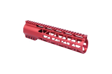 Image of Guntec USA 10in AIR-LOK Series M-LOK Compression Free Floating Handguard With Monolithic Top Rail .308 Cal, Anodized Red, GT-10ALC-308-RED