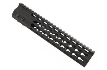 Image of GUNTEC USA 10in Ultra Slimline Octagonal 5 Sided Key Mod Free Floating Handguard w/Monolithic Top Rail,Black GT-10JKO