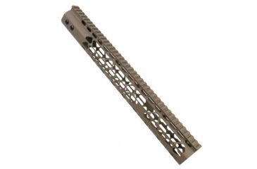 Image of GUNTEC USA 15in Air Lite Keymod Free Floating Handguard w/Monolithic Top Rail,Cerakote Flat Dark Earth GT-15JK-AL-FDE
