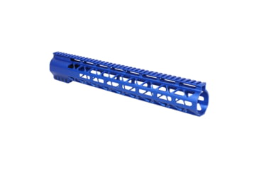 Image of Guntec USA 15in AIR-LOK Series M-LOK Compression Free Floating Handguard With Monolithic Top Rail .308 Cal, Anodized Blue, GT-15ALC-308-BLUE
