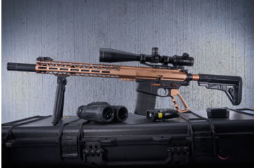 Image of Guntec USA 15in AIR-LOK Series M-LOK Compression Free Floating Handguard With Monolithic Top Rail .308 Cal, Anodized Bronze, GT-15ALC-308-BRZ