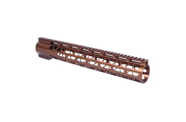 Image of Guntec USA 15in AIR-LOK Series M-LOK Compression Free Floating Handguard With Monolithic Top Rail .308 Cal, Anodized Bronze, GT-15ALC-308-BRZ