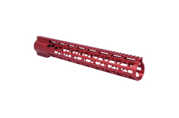 Image of Guntec USA 15in AIR-LOK Series M-LOK Compression Free Floating Handguard With Monolithic Top Rail .308 Cal, Anodized Red, GT-15ALC-308-RED