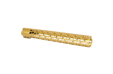 Image of Guntec USA 16.5in AIR-LOK Series M-LOK Compression Free Floating Handguard With Monolithic Top Rail .308 Cal, Anodized Gold, GT-16.5ALC-308-GOLD