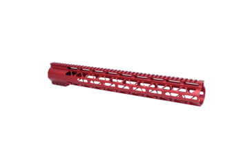 Image of Guntec USA 16.5in AIR-LOK Series M-LOK Compression Free Floating Handguard With Monolithic Top Rail .308 Cal, Anodized Red, GT-16.5ALC-308-RED