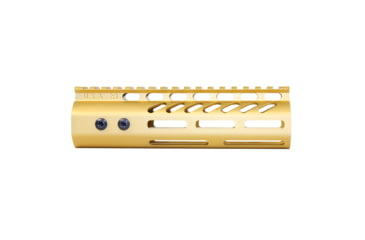 Image of Guntec USA .308 Caliber Ultra Lightweight Thin M-LOK System Free Floating Handguard w/Monolithic Top Rail, 7in, Anodized Gold, GT-7MLK-308-GOLD