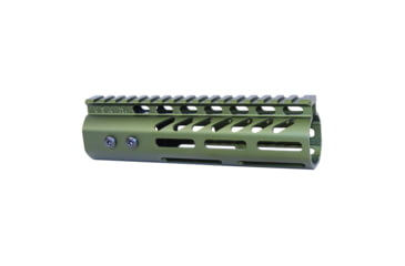 Image of Guntec USA .308 Caliber Ultra Lightweight Thin M-LOK System Free Floating Handguard w/Monolithic Top Rail, 7in, Anodized Green, GT-7MLK-308-GREEN