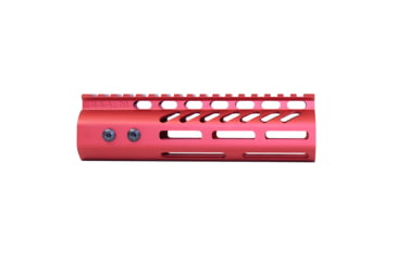 Image of Guntec USA .308 Caliber Ultra Lightweight Thin M-LOK System Free Floating Handguard w/Monolithic Top Rail, 7in, Anodized Red, GT-7MLK-308-RED