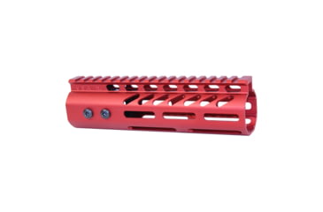 Image of Guntec USA .308 Caliber Ultra Lightweight Thin M-LOK System Free Floating Handguard w/Monolithic Top Rail, 7in, Anodized Red, GT-7MLK-308-RED