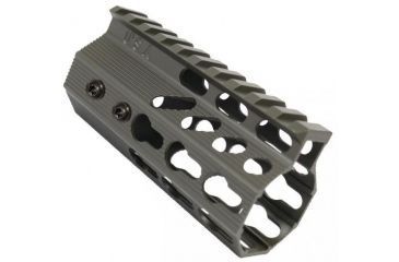 Image of GUNTEC USA 4in Ultra Slimline Octagonal 5 Sided Key Mod Free Floating Handguard w/Monolithic Top Rail,Cerakote OD Green GT-4JKO-G