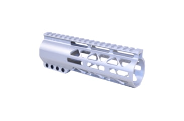 Image of Guntec USA 7in .308 Caliber AIR-LOK Series M-LOK Compression Free Floating Handguard With Monolithic Top Rail, Anodized Clear, GT-7ALC-308-CLEAR