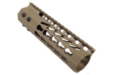 Image of GUNTEC USA 7in Ultra Slimline Octagonal 5 Sided Key Mod Free Floating Handguard w/Monolithic Top Rail,Flat Dark Earth GT-7JKO-FDE