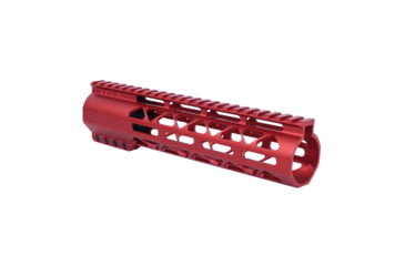 Image of Guntec USA 9in .308 Caliber AIR-LOK Series M-LOK Compression Free Floating Handguard With Monolithic Top Rail, Anodized Red, GT-9ALC-308-RED