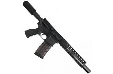 Image of GUNTEC USA 9in Ultra Slimline Octagonal 5 Sided Key Mod Free Floating Handguard w/Monolithic Top Rail,Black GT-9JKO
