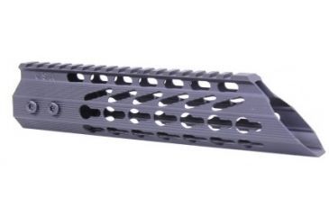 Image of GUNTEC USA 9in Ultra Slimline Octagonal 5 Sided Key Mod Free Floating Handguard with Slant Nose, Black GT-9JKO-SLANT