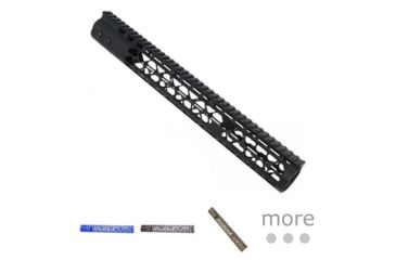 Image of GUNTEC USA Air Lite Keymod Free Floating Handguard, Black, Blue, Burnt Bronze, Flat Dark Earth, Green, OD Green