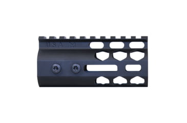 Image of Guntec USA Air Lite Series Honeycomb M-LOK Free Floating Handguard w/ Monolithic Top Rail, 4in, Anodized Black, GT-4HC-AL-MLK-BLACK