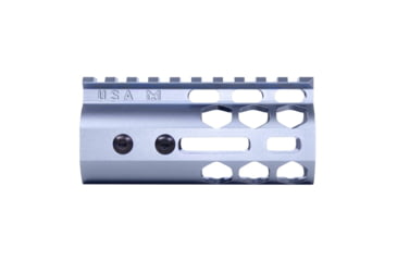 Image of Guntec USA Air Lite Series Honeycomb M-LOK Free Floating Handguard w/ Monolithic Top Rail, 4in, Anodized Grey, GT-4HC-AL-MLK-GREY