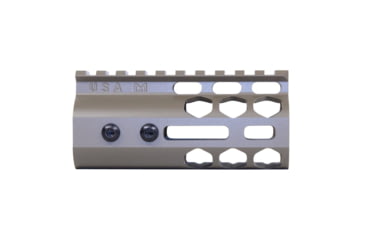 Image of Guntec USA Air Lite Series Honeycomb M-LOK Free Floating Handguard w/ Monolithic Top Rail, 4in, Cerakote Flat Dark Earth, GT-4HC-AL-MLK-FDE