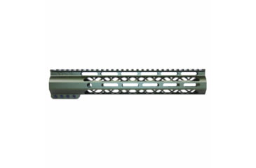 Image of Guntec USA AirLok Series M-LOK Compression Free Floating Handguard w/Monolithic Top Rail, 10in, Green, GT-10ALC-GREEN