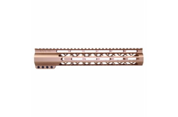 Image of Guntec USA AirLok Series M-LOK Compression Free Floating Handguard w/Monolithic Top Rail, 12in, Bronze, GT-12ALC-BRZ