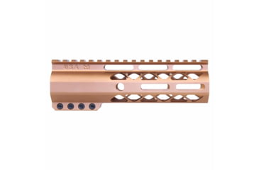 Image of Guntec USA AirLok Series M-LOK Compression Free Floating Handguard w/Monolithic Top Rail, 7in, Bronze, GT-7ALC-BRZ