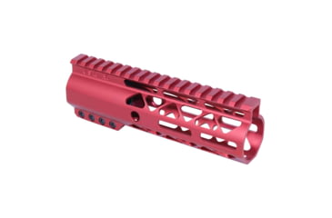 Image of Guntec USA AIR-LOK Series M-LOK Compression Free Floating Handguard w/Monolithic Top Rail, 7in, Red, GT-7ALC-RED