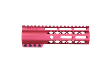 Image of Guntec USA AirLok Series M-LOK Compression Free Floating Handguard w/Monolithic Top Rail, 7in, Red, GT-7ALC-RED