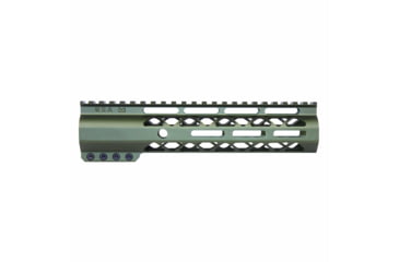 Image of Guntec USA AirLok Series M-LOK Compression Free Floating Handguard w/Monolithic Top Rail, 9in, Green, GT-9ALC-GREEN