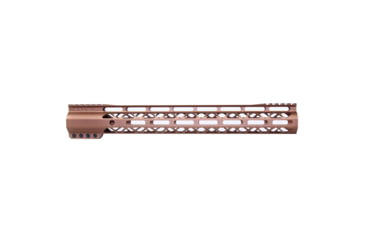 Image of Guntec USA AIR-LOK Series M-LOK Compression Gen 2 Free Floating Handguard w/Monolithic Top Rail, 15in, Bronze, GT-15ALC-G2-BRZ