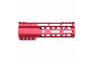 Image of Guntec USA AIR-LOK Series M-LOK Compression Gen 2 Free Floating Handguard w/Monolithic Top Rail, 7in, Red, GT-7ALC-G2-RED