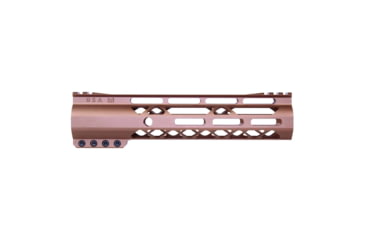 Image of Guntec USA AIR-LOK Series M-LOK Compression Gen 2 Free Floating Handguard w/Monolithic Top Rail, 9in, Bronze, GT-9ALC-G2-BRZ