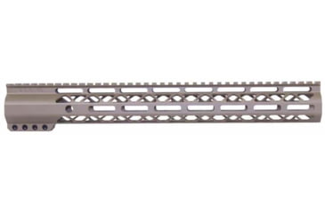 Image of Guntec USA AR-15 15in Air-Lok Series M-LOK Compression Free Floating Handguard w/ Monolithic Top Rail, Flat Dark Earth, GT-15ALC-FDE