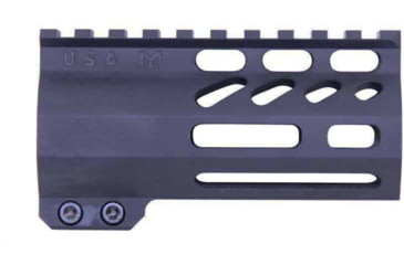 Image of Guntec USA AR-15 4in Air-Lok Series M-LOK Compression Free Floating Handguard w/ Monolithic Top Rail, Anodized Black, GT-4ALC