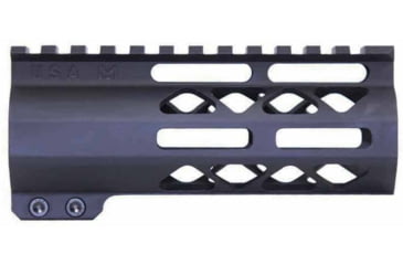 Image of Guntec USA AR-15 5in Air-Lok Series M-LOK Compression Free Floating Handguard w/ Monolithic Top Rail, Anodized Black, GT-5ALC