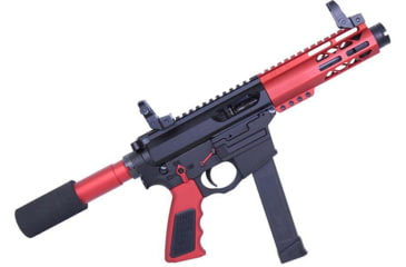 Image of Guntec USA AR-15 6in Air-Lok Series M-LOK Compression Free Floating Handguard w/ Monolithic Top Rail, Anodized Red, GT-6ALC-RED
