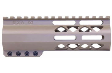 Image of Guntec USA AR-15 6in Air-Lok Series M-LOK Compression Free Floating Handguard w/ Monolithic Top Rail, Flat Dark Earth, GT-6ALC-FDE
