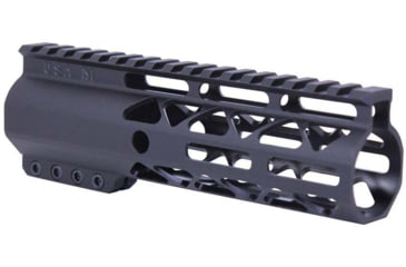 Image of Guntec USA AR-15 7in Air-Lok Series M-LOK Compression Free Floating Handguard w/ Monolithic Top Rail, Anodized Black, GT-7ALC