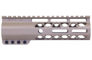 Image of Guntec USA AR-15 7in Air-Lok Series M-LOK Compression Free Floating Handguard w/ Monolithic Top Rail, Flat Dark Earth, GT-7ALC-FDE