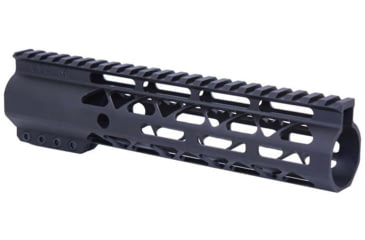 Image of Guntec USA AR-15 9in Air-Lok Series M-LOK Compression Free Floating Handguard w/ Monolithic Top Rail, Anodized Black, GT-9ALC