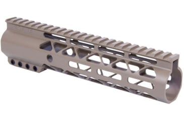 Image of Guntec USA AR-15 9in Air-Lok Series M-LOK Compression Free Floating Handguard w/ Monolithic Top Rail, Flat Dark Earth, GT-9ALC-FDE