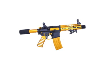 Image of Guntec USA AR-15 Pistol Furniture Set, Anodized Orange, AR-PISTOL-SET-MLK-ORANGE