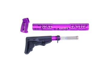 Image of Guntec USA AR-15 Trump Series Limited Edition Furniture Set, Anodized Purple, TRUMP-SET-MIL-PURPLE