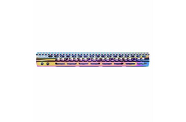 Image of Guntec USA AR-15 Ultra Lightweight Thin M-LOK Free Floating Handguard w/ Monolithic Top Rail, 15in, Rainbow PVD, GT-15MLK-RPVD