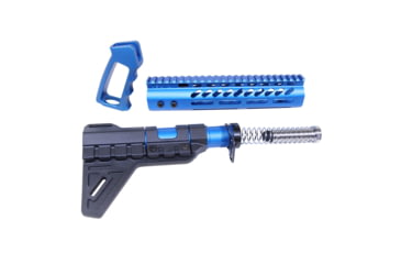 Image of Guntec USA AR-15 Ultra Pistol Furniture Set, Anodized Blue, UPS-BLUE